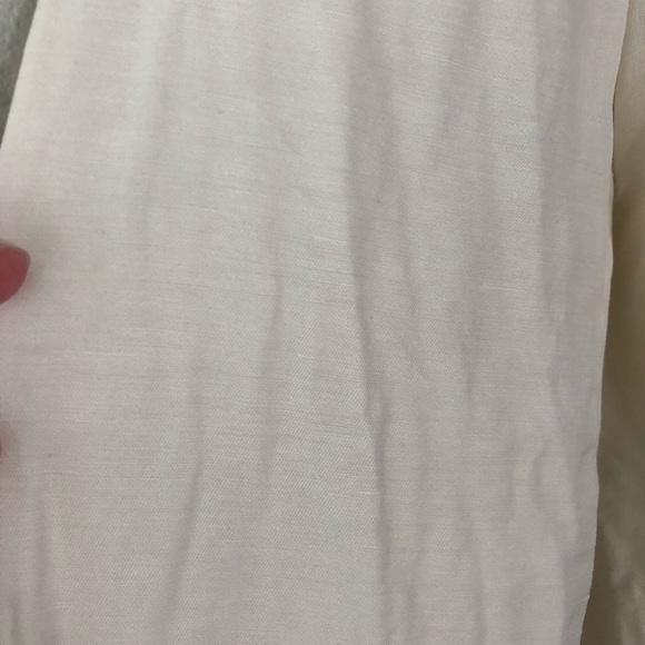 Vince linen blend ivory button front blazer size 4 - Picture 7 of 12